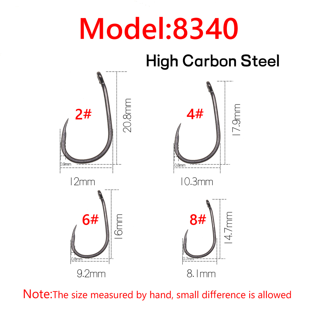50PCS Matt Black Carp Fishing  - огляд і ціна Fishing Hook Assortment