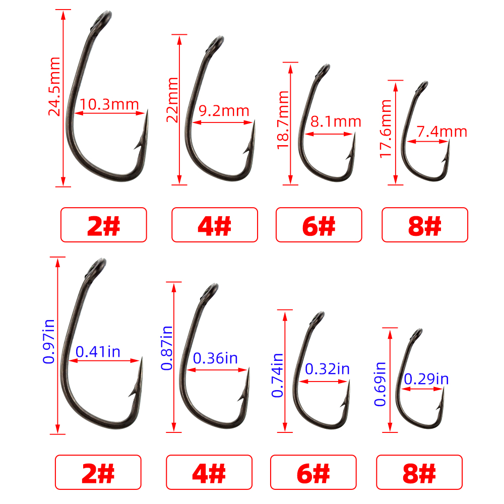 30pcs PTFE Coated High Carbon  - огляд і ціна Fishing Hook Assortment