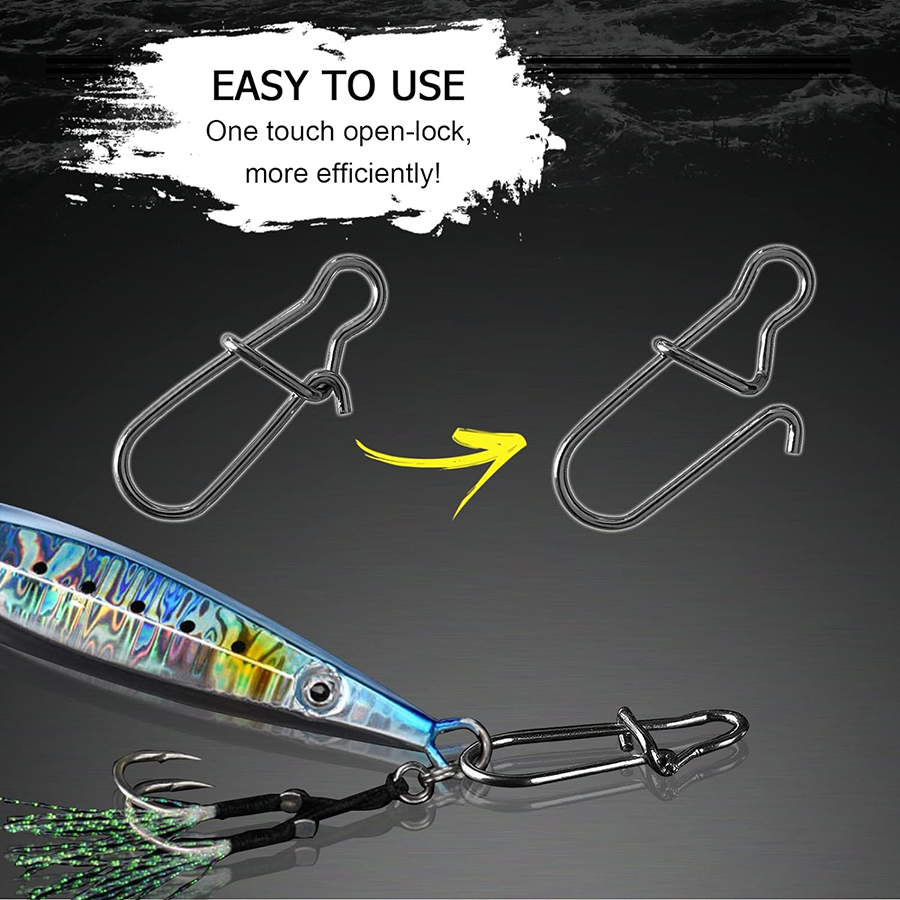 50Pcs Crankbait Snaps Stainles - огляд і ціна Fishing Hook Stainless Steel