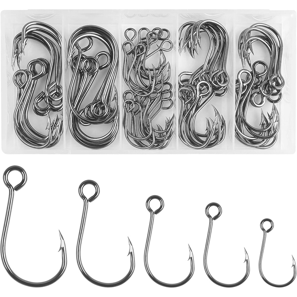 70Pcs Fishing Inline Single Ho - огляд і ціна Fishing Hook Offset