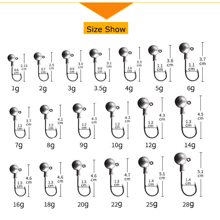 WODJYJ 1g 2g 3g 4g 5g 7g 8g 10 - огляд і ціна Fishing Hook Assortment