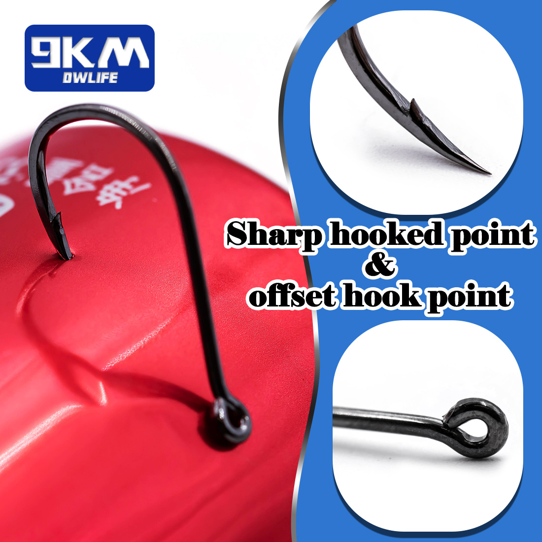 9KM Iseama Fishing Hooks 50~20 - огляд і ціна Fishing Hook Offset